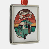 Slapen rond camper metalen ornament (Rechts)