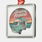 Slapen rond camper metalen ornament (Links)