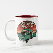 Slapen rond camper tweekleurige koffiemok (Links)