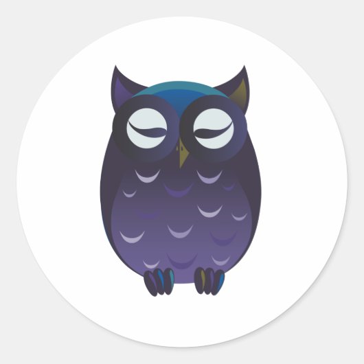 Slapen Ronde Sticker (Voorkant)