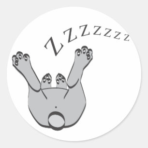 SLAPEN RONDE STICKER