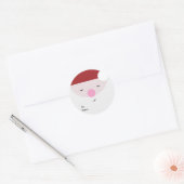 Slapen Santa Christmas Label, naar: Van: Ronde Sticker (Envelop)