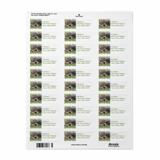 Slapen Schnauzer Hond Mailing Label (Full Sheet)