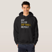 slapen Softball Hoodie (Voorkant volledig)