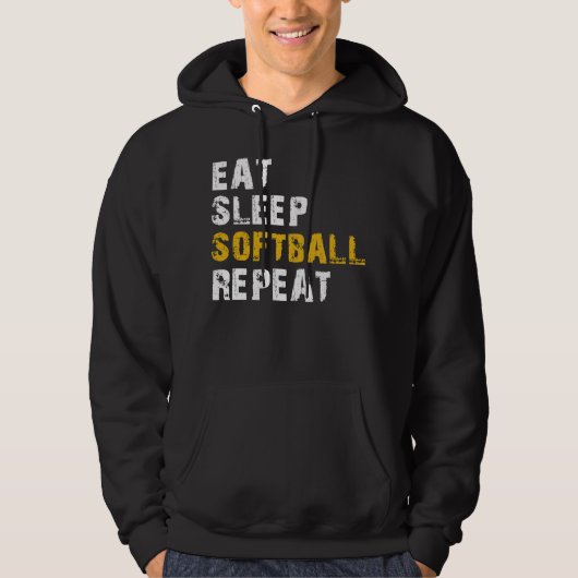 slapen Softball Hoodie (Voorkant)