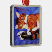 Slapen Tabby Kat Ornament (Rechts)