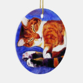 Slapen Tabby Kat Ornament - "Tigger" (Rechts)