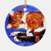 Slapen Tabby Kat Ornament - "Tigger" (Voorkant)