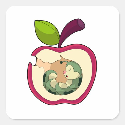 Slapen van de motorpijler vierkante sticker (Voorkant)