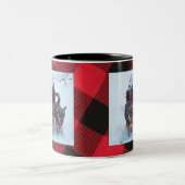 Slapen van de Vallhund Tweekleurige Koffiemok (Center)