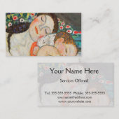 Slapen van moeder en kind visitekaartje (Voorkant / Achterkant)