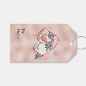 Slapen van pasta Unicorn Cadeaulabel (Voorkant (Horizontaal))