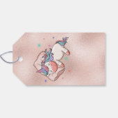 Slapen van pasta Unicorn Cadeaulabel (Achterkant Horizontaal)