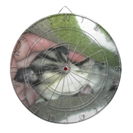 Slapen van suikerglider in mandje dartbord