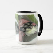 Slapen van suikerglider in mandje mok (Voorkant rechts)