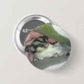 Slapen van suikerglider in mandje ronde button 5,7 cm (Voorkant /achterkant)