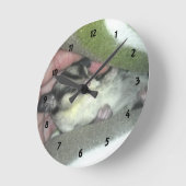 Slapen van suikerglider in mandje ronde klok (Hoek)