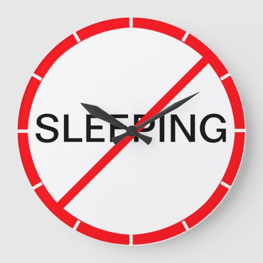 Slapen verboden! grote klok (Voorkant)