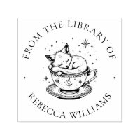 Slapen Vos in Magische Teacup Bookplate Bibliothee