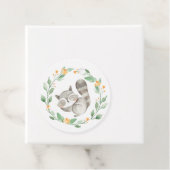 Slapen Wasbeer Krans Baby shower Dank u Bedankjes Labels (In situ)