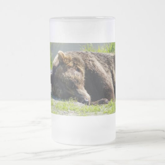Slapend Alaska Grizzly Beer Matglas Bierpul (Center)