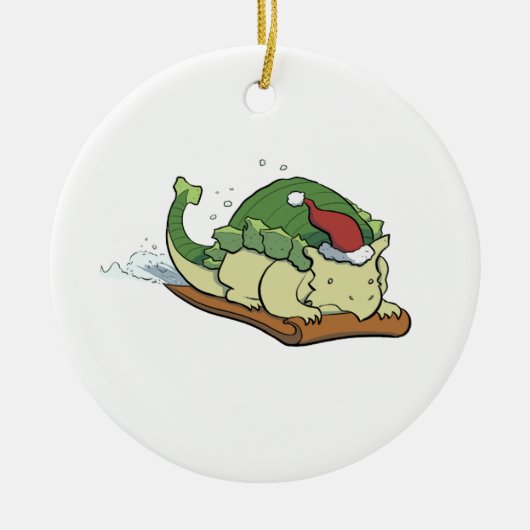 Slapend Ankylosaurus Ornament (Voorkant)
