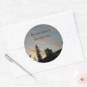 Slapend avondje ronde sticker (Envelop)