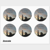 Slapend avondje ronde sticker (Vel)
