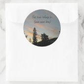 Slapend avondje ronde sticker (Tas)