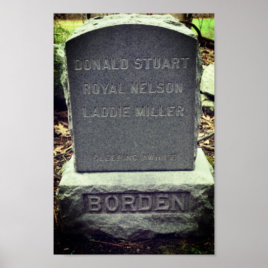 'Slapend Awhile' Lizzie Borden Dog Headstone Poster (Voorkant)
