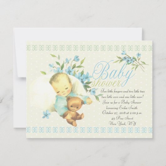  slapend Baby shower Kaart (Voorkant)