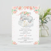 Slapend Baby shower voor meisjes Kaart (Staand voorkant)