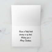 Slapend Chocolade Lab met kerstfoto Feestdagen Kaart (Binnen)