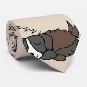 Slapend Dog Australian Shepherd Dierenvriend ZZZ Stropdas (Opgerold)