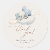 Slapend elphant Classic Round Sticker (Voorkant)