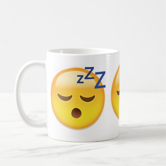 Slapend Face Emoji Koffiemok (Links)