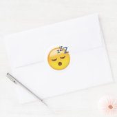 Slapend Face Emoji Ronde Sticker (Envelop)