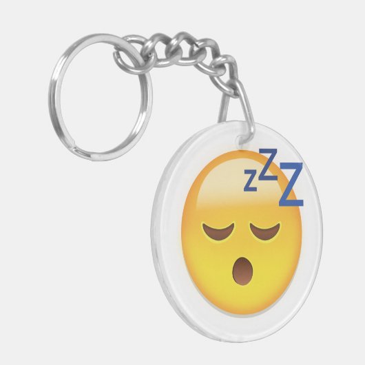 Slapend Face Emoji Sleutelhanger (Voorkant Links)