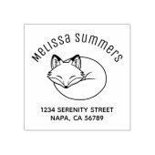 Slapend Fox Arch Adres Rubberstempel (Afrduk)