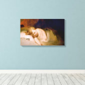 Slapend kind (door Thomas Sully) Canvas Afdruk (Insitu (Houten vloer))