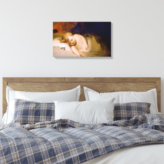 Slapend kind (door Thomas Sully) Canvas Afdruk (Insitu (Slaapkamer))