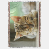 Slapend klein Baby Kat Deken (Voorkant Verticaal)