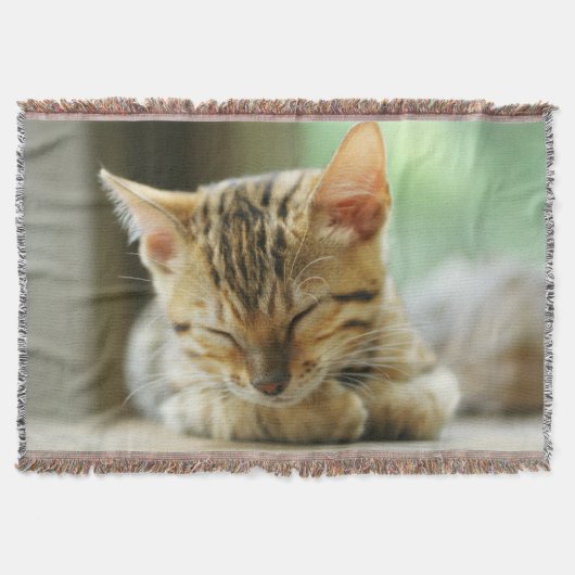 Slapend klein Baby Kat Deken (Voorkant)