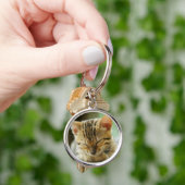 Slapend klein Baby Kat Sleutelhanger (Hand)