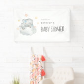 Slapend Little Elephant Boy Baby shower Welcome Spandoek (Insitu)
