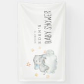 Slapend Little Elephant Boy Baby shower Welcome Spandoek (Verticaal)