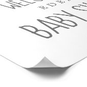 Slapend Little Elephant Girl Baby shower Welcome Poster (Hoek)