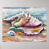 Slapend Mermaid Baby Poster (Voorkant)