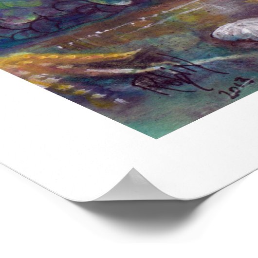 Slapend Mermaid poster (Hoek)