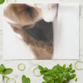 Slapend Rood/Wit Cocker Spaniel Theedoek (Gevouwen)